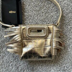 🔥NWT Edition limited 🔥- Mini Maje bag gold leather with fringe
